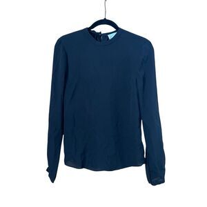 A.L.C. Black Long-Sleeve Silk Blouse